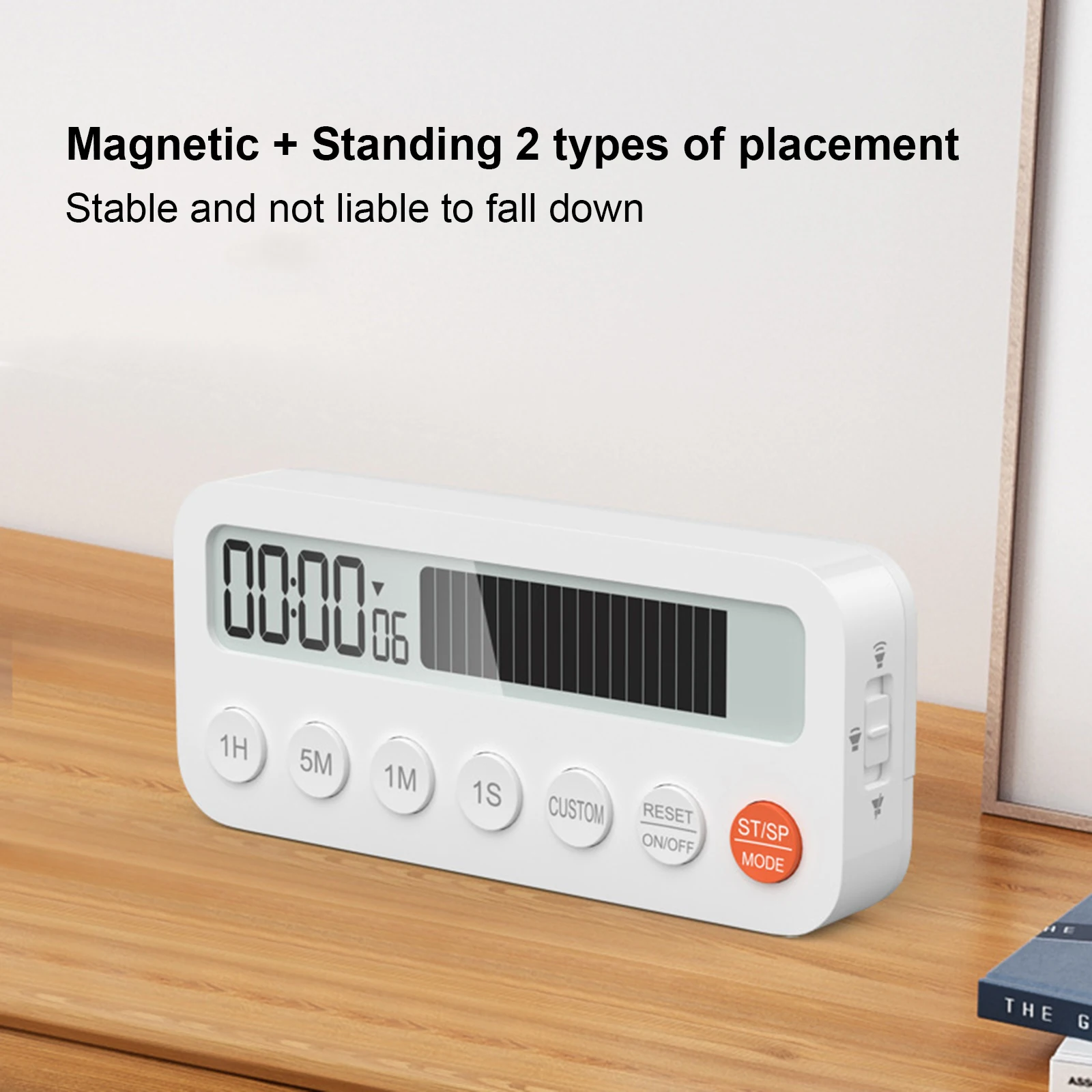 Kitchen Timer LCD Digital Timer Magnetic Countdown Reminder 3 Level Volume, Time Manager Countdown