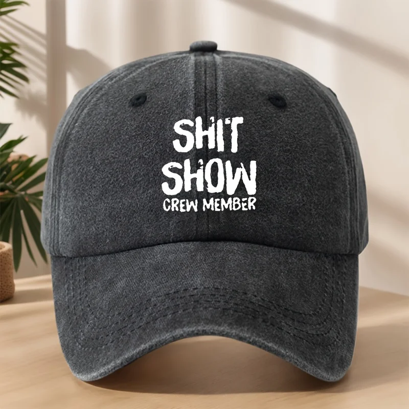 

"SHIT SHOW CREW MEMBER" Baseball Cap | Graphic Print Adjustable for Outdoor Sports & Street