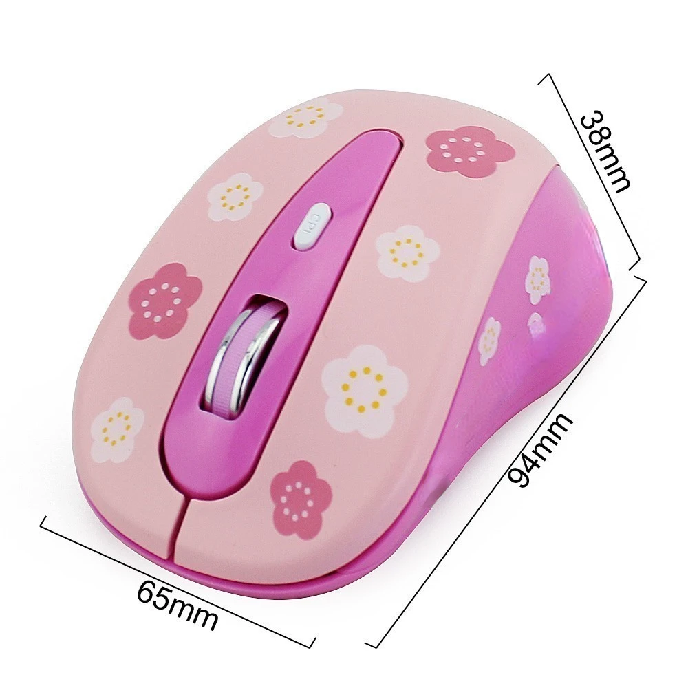 Cute Cat Pink Wireless Computer Mouse Mini Gift Mause 1600DPI PC Mouse 2.4Ghz USB Optical Laptop Mini Mice For Girl Kids Gifts