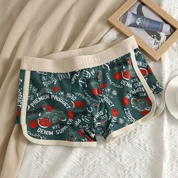 Boxers con estampado de moda, ropa interior para hombre, Boxer suave de algodón, Cuecas Masculina, bragas transpirables de tiro medio, calzoncillos de M-4XL para hombre