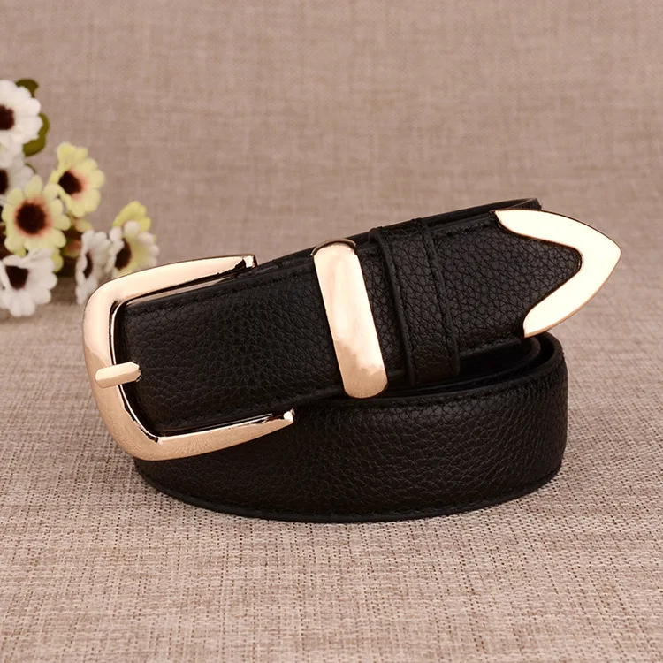 2024 All match Fashion Women Casual Imitation Leather Belt Black White 105cm Korea Style New Arrival Lacquer Alloy Buckle