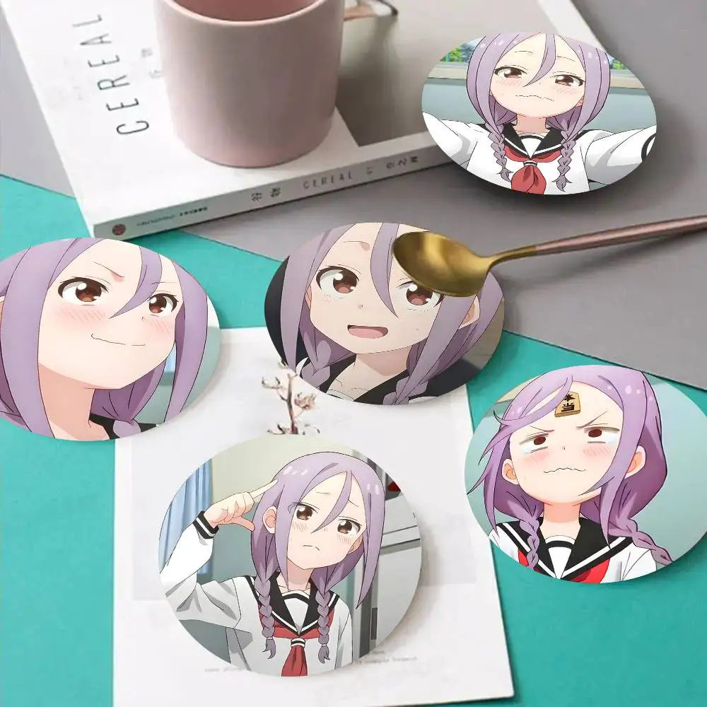 1pc Urushi Yaotome Anime Characters Wooden Coaster Colour Printing Cup Mat Home Desk Decoration Gifts