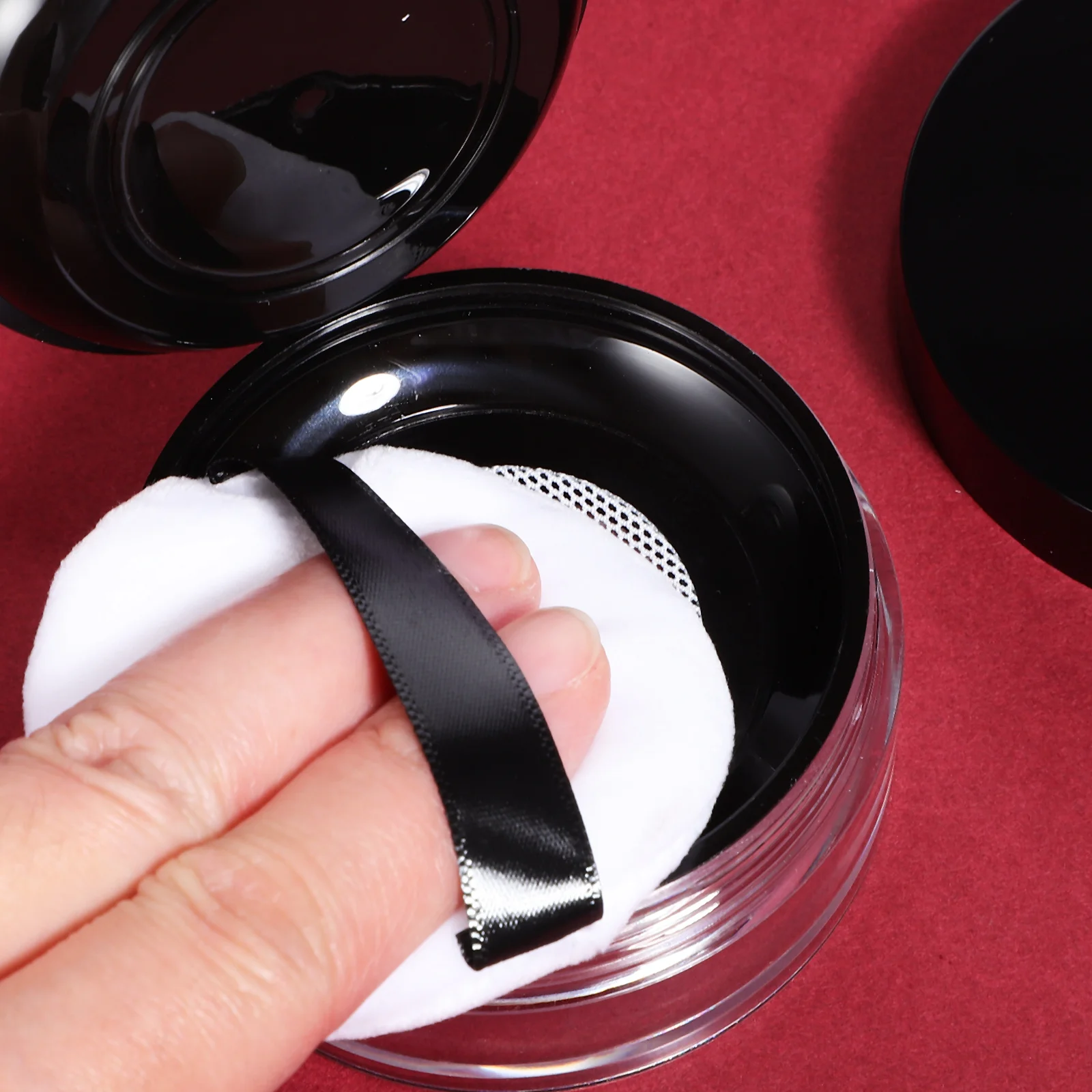 

Empty Loose Powder Container Compact Case Cushion Foundation Travel Makeup Container Small Powder Puff Storage