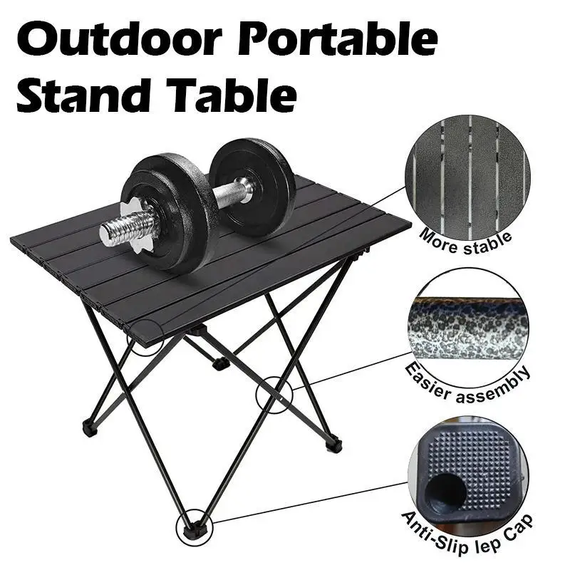 Outdoor Folding Table Portable Camping table Lightweight Egg Roll Table  Foldable Picnic Garden Desk Aluminum Alloy Small table