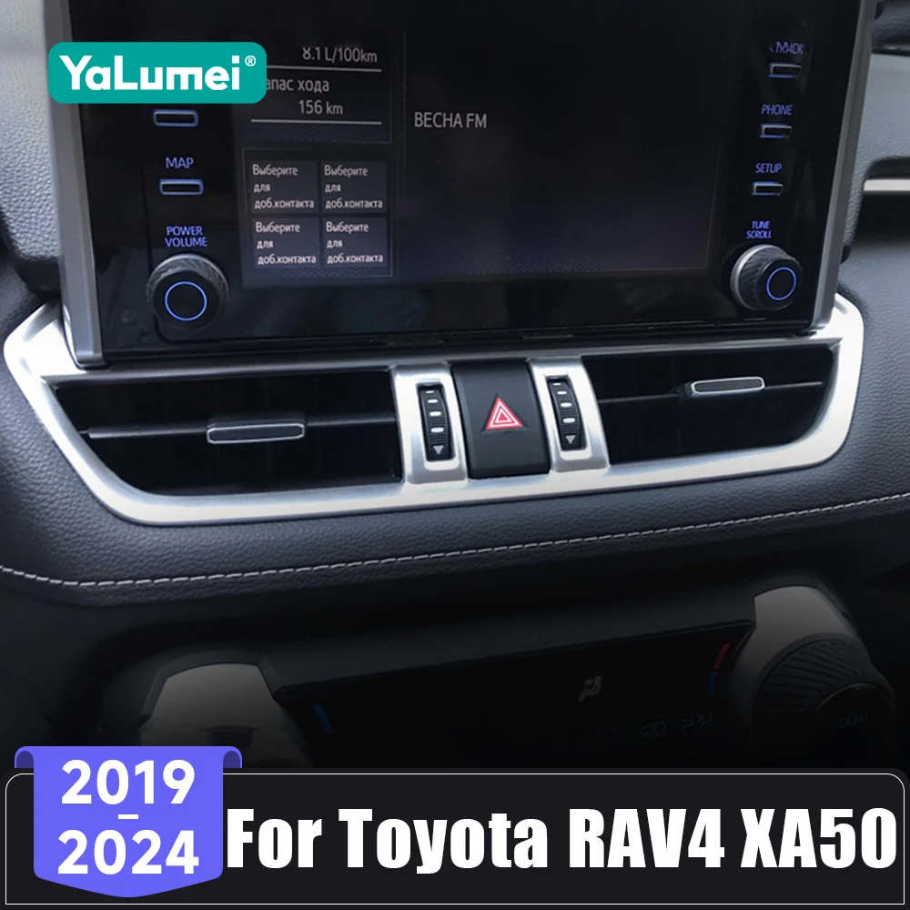 

For Toyota RAV4 XA50 RAV 4 Hybrid 2019 2020 2021 2022 2023 2024 Car Central Control Air Conditioning Vent Outlet Cover Sticker