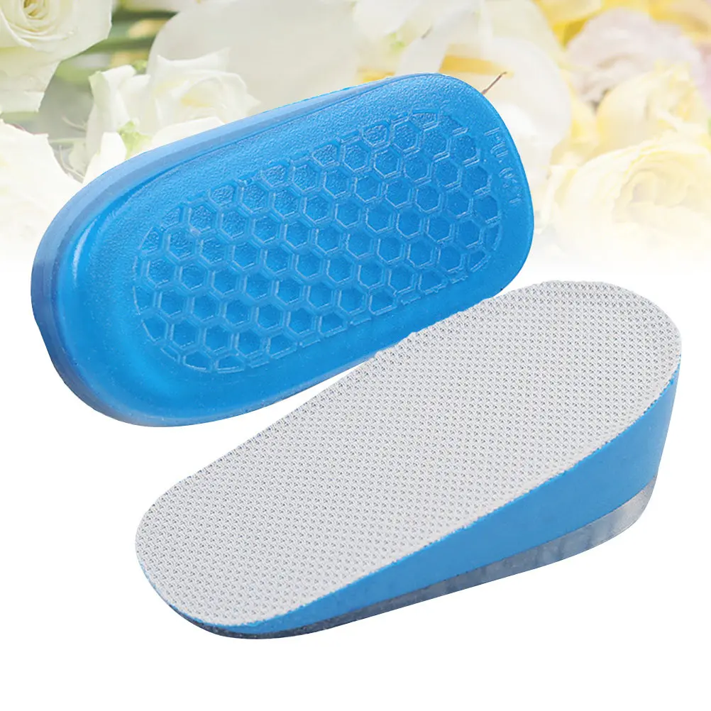 1Pair Height Increasing Gel PU Insoles Half Size Comfort Inserts for Men Women Non Slip Foot Care Support 3.5cm