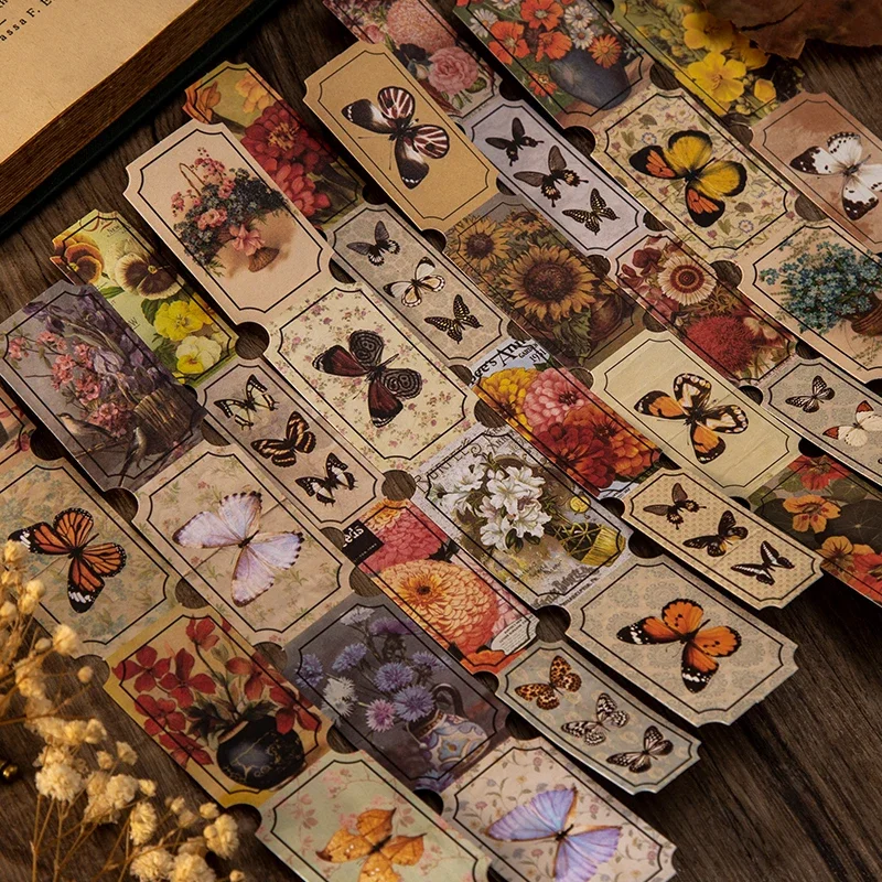 Vintage Die-Cut Stickers Time Corridor Series Journal DIY Decoration Supplies cute stickers