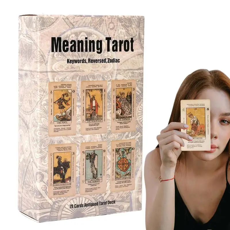 Meaning Tarot 78 Cards Pocket Sized Deck Tarot And Oracle Comics Tarot Cards English Version Playing Cards Use Table Divination