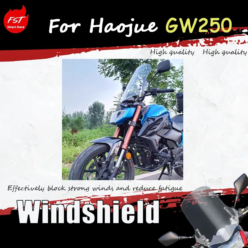 For Haojue Suzuki GW250 Windshield Front Windscreen Guard Plate for Chest Protection Special Modification and Height Increase