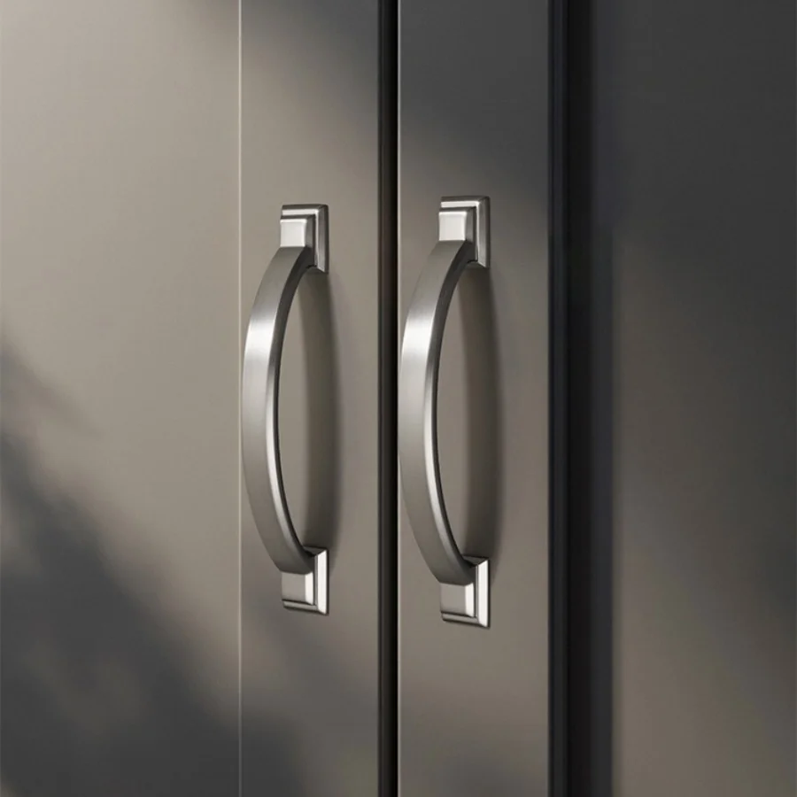 Maniglie per armadi Manopole per cassetti per armadio da cucina solide Maniglie per porte in lega di zinco per mobili