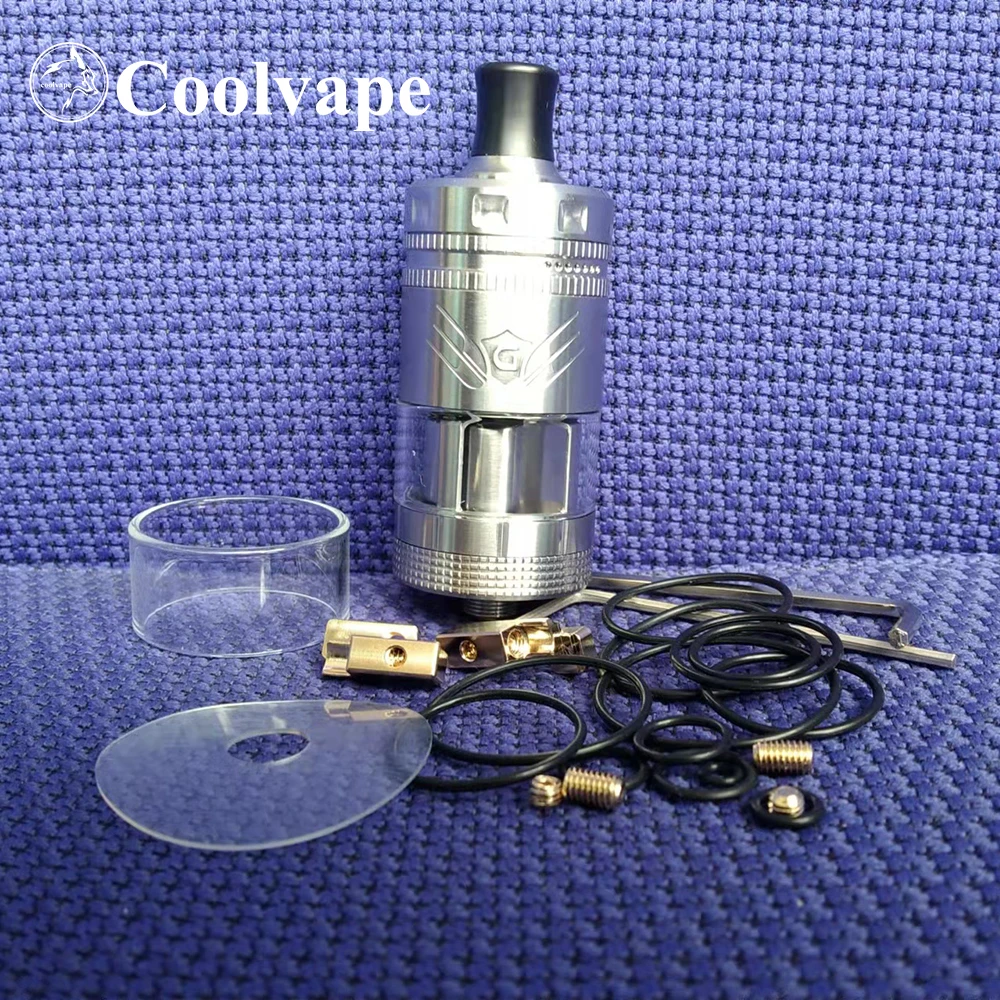 Gryphus Style MTL rta  Mesh Coil 316 SS Rebuildable 6ml, 24mm Diameter E Cigarette Tank Vape Atomizer