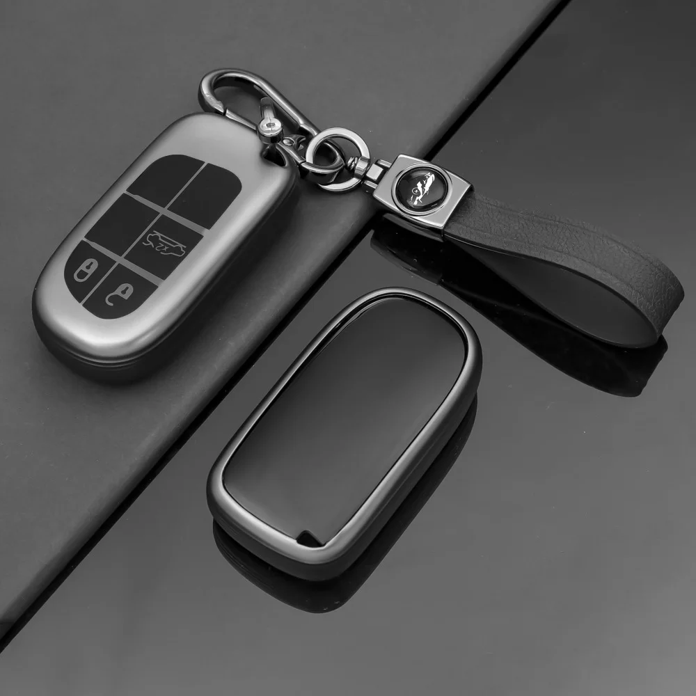 3/5 Buttons TPU Car Key Fob Case Cover For Jeep Renegade Compass Grand Cherokee Chrysler 300C Wrangler Dodge