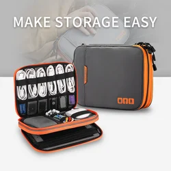Electronic Organizer,Travel Cable Organizer,Double Layer Electronics Accessories Bag for Tablet 7.9