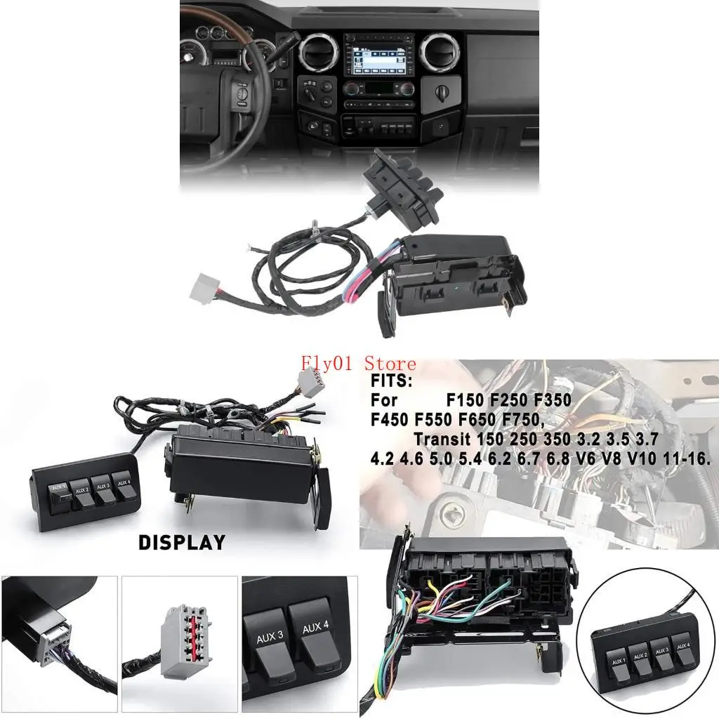 

Auxiliary Upfitter Switch Panel BC3Z14A303B Fit for F150 F250 AL3Z13D730AA