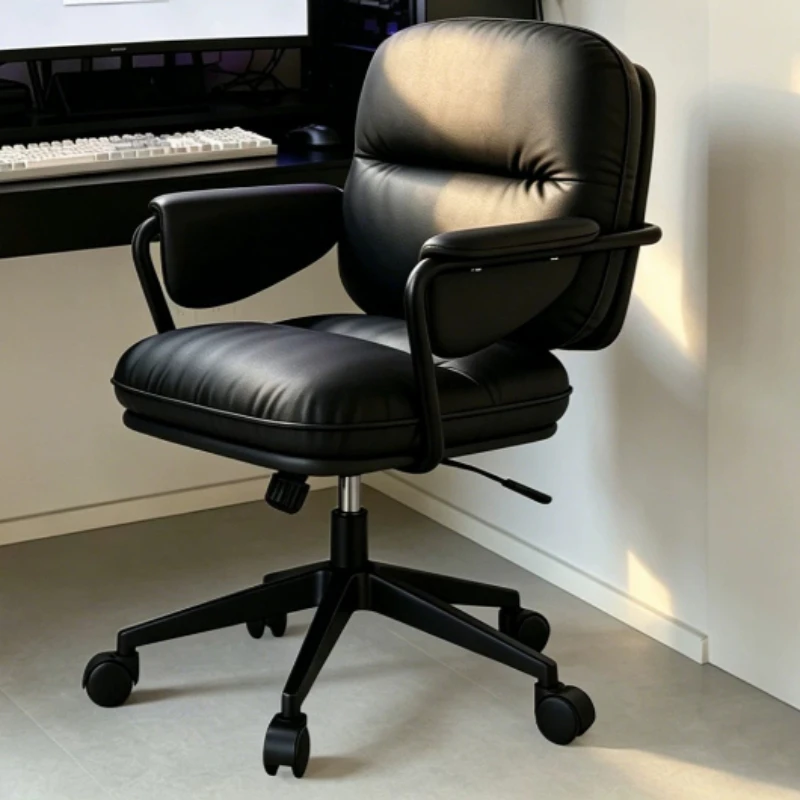 Comfy Swivel High Back Office Chair Ergonomic Luxury Rolling Office Chair Mobile Accent Chaise De Bureaux Office Furniture