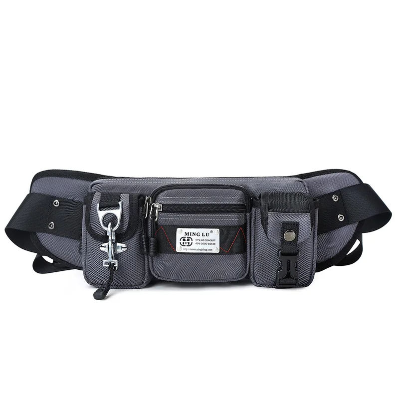 Factory wholesale sale men outdoor waterproof fanny pack tool kit black bum waist bag