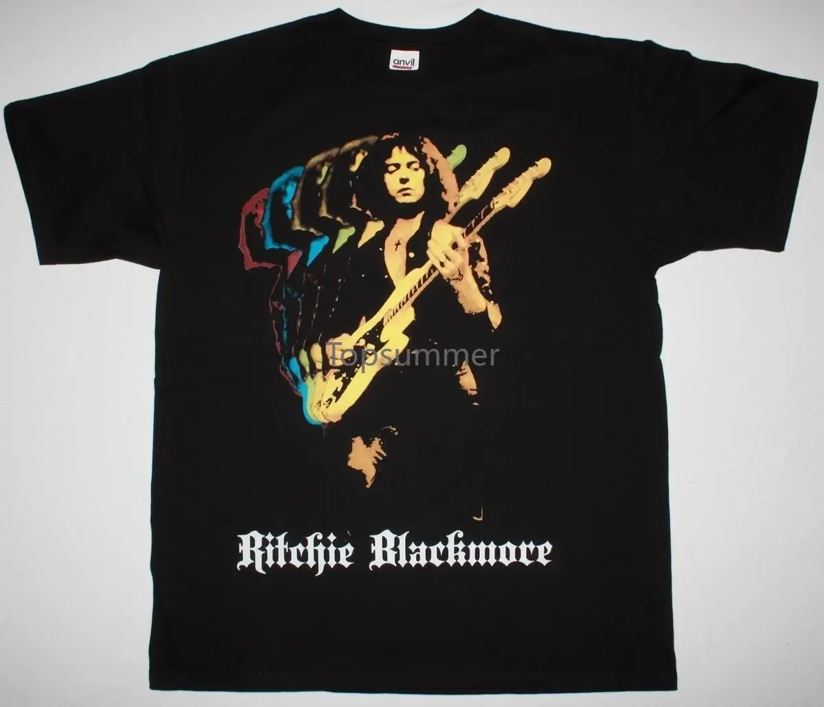 Ritchie Blackmore Solo Rainbow Deep Purple Rock'N'Roll Dio New Black T-Shirt