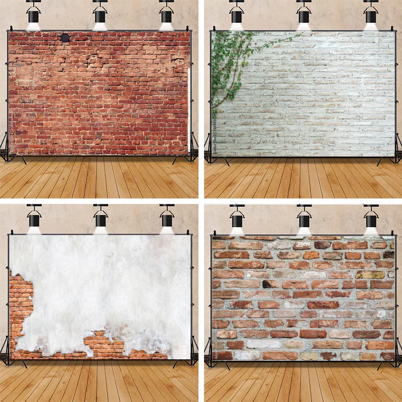 Textur einer perfekten schwarzen Backstein mauer mit Rissen und Defekten Fotografie Hintergrund Porträt Fotostudio Kulissen Prop QZ-11