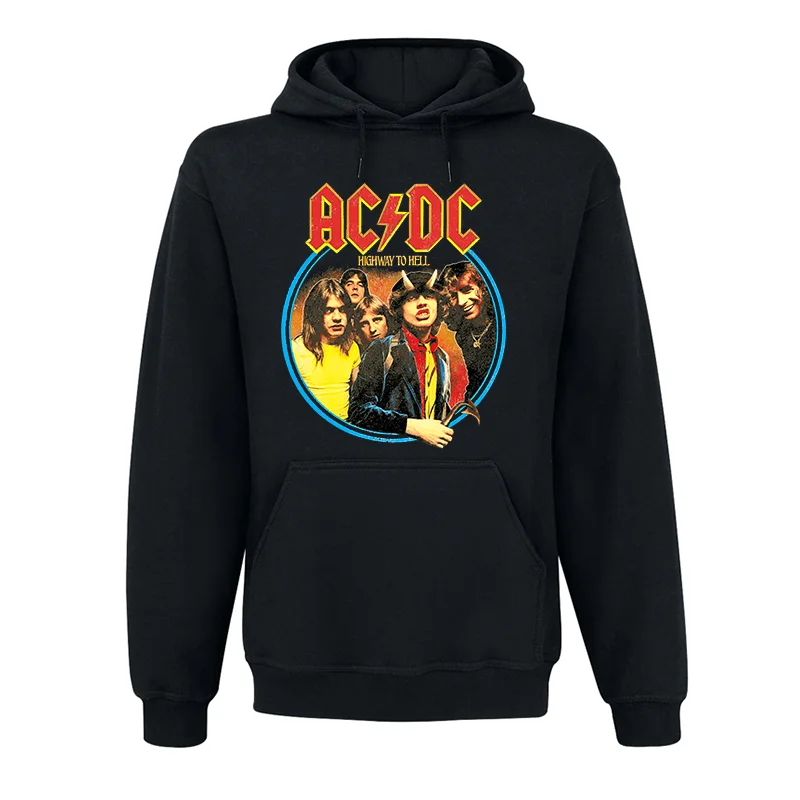 

Толстовка с капюшоном High Voltage Ro AC Band 975 в американском ретро-стиле, с длинными рукавами, молодежная, повседневная, осенняя, модная, с музыкальным принтом Ro