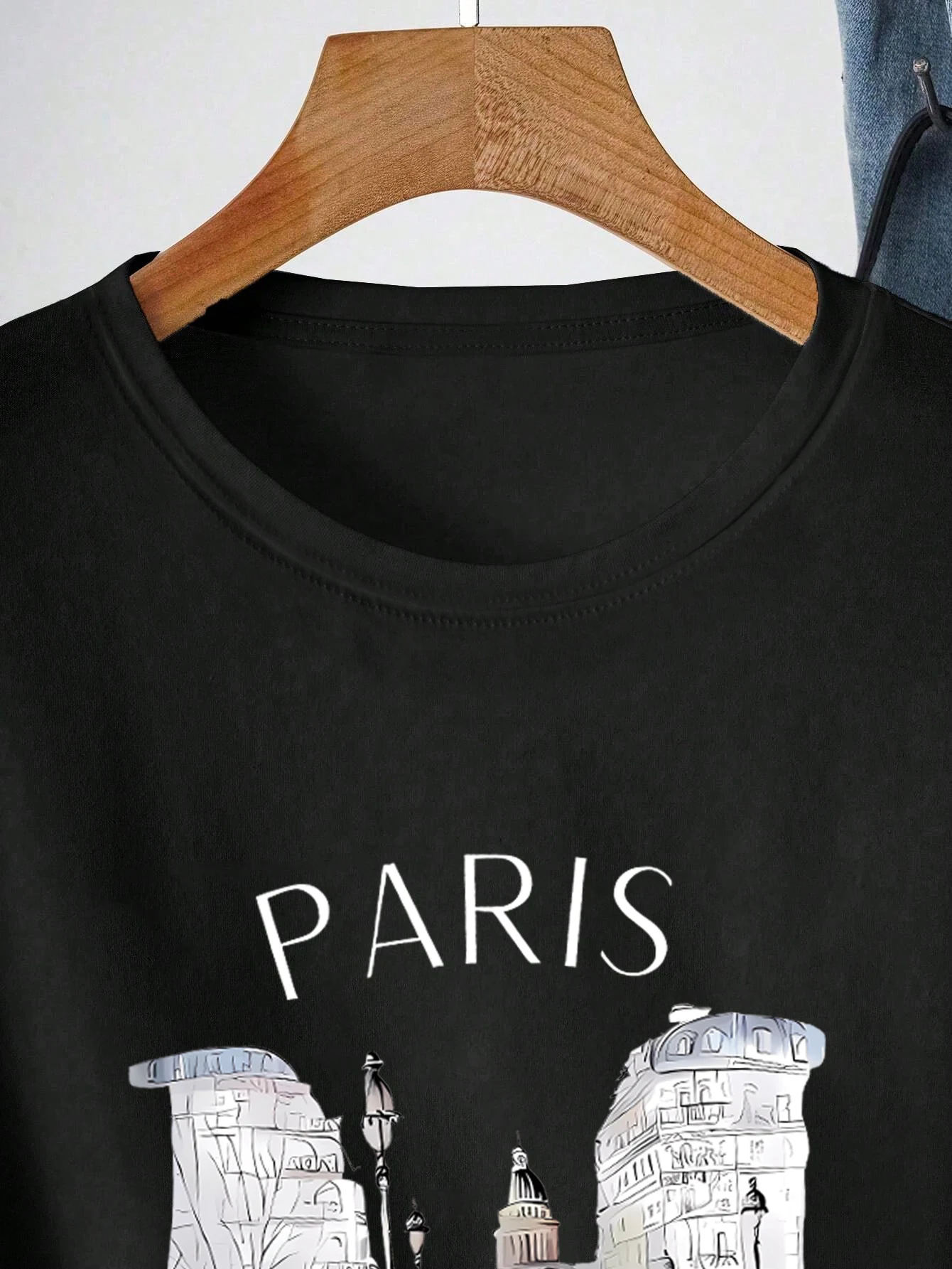 여성용 신상 패셔너블 티셔츠 크루넥 반팔 프린트 티셔츠 릴랙스 핏 캐주얼 여름 상의