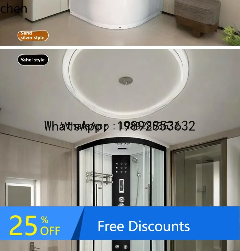 integrated bathroom fan-shaped high basin closed bath room glass partition dry and wet separation home accessories