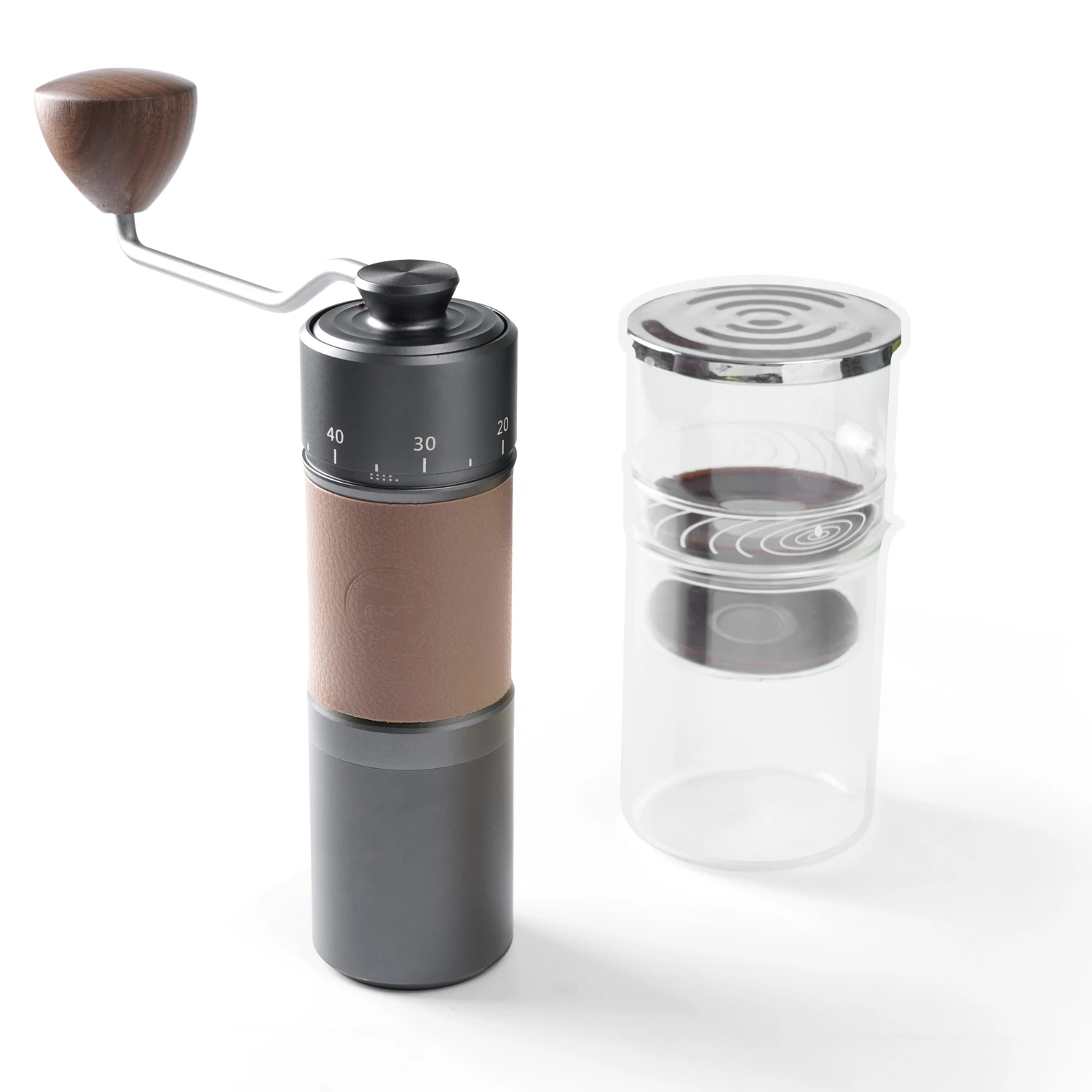 ICafilas Upgrade Manual Coffee Grinder Professional 420 Stainless Steel 7 Core Burrs Coffee Beans Grinder Handmade Coffee Tools