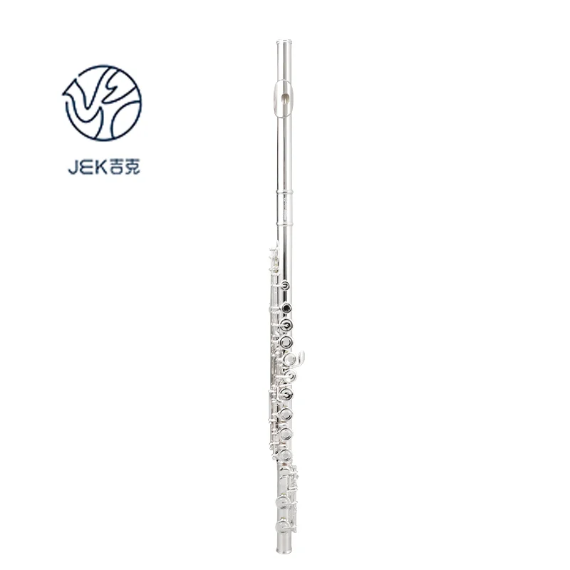 

JEK string 16 keys G2RES open French keys Silver plated flute in C Beginner's grade Playing level