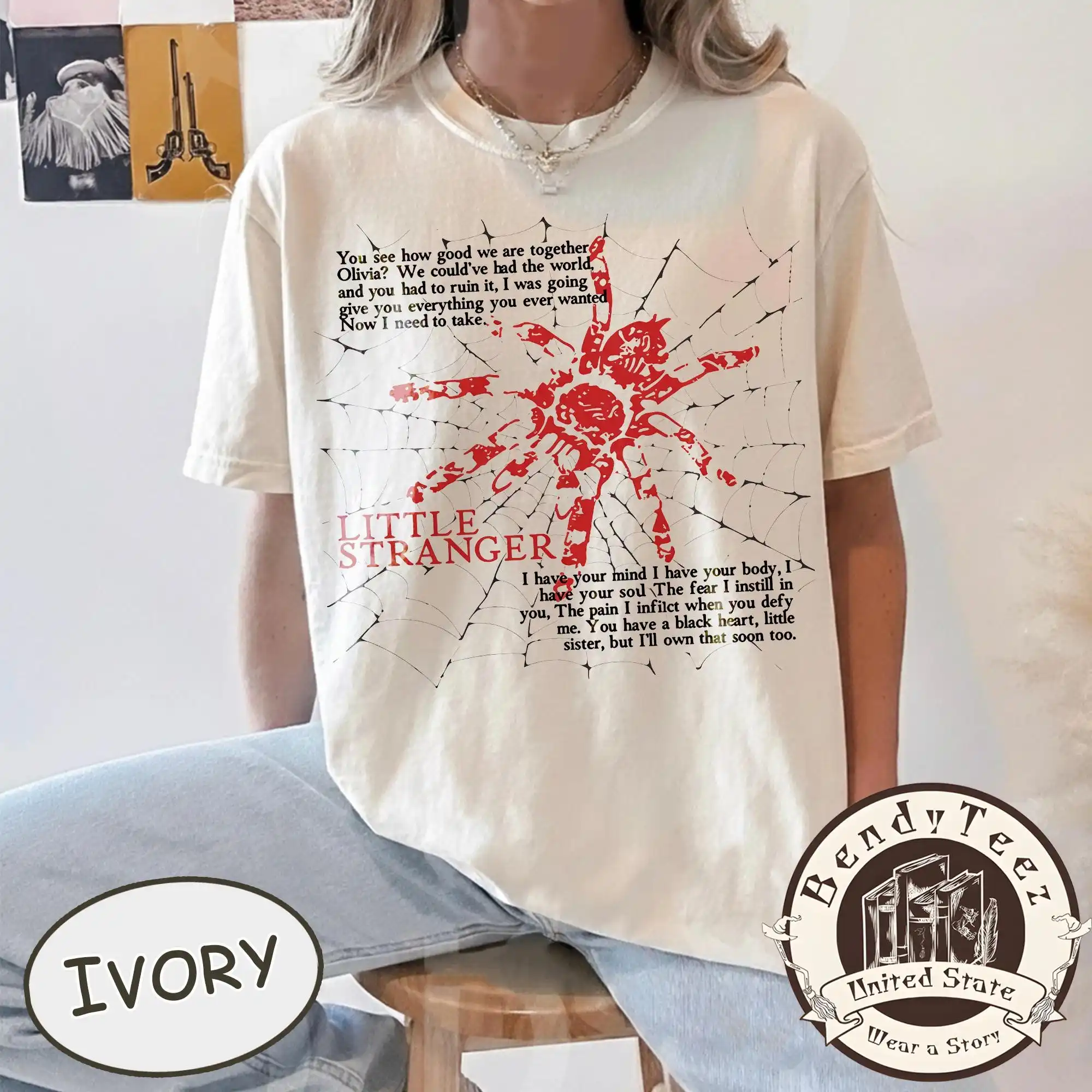Little Stranger Bookish T-shirt By Malachi Vize, Run Little Shirt, Dark Romance, Leigh Rivers Inspired Tee Shirt