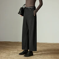 TOYOUTH Women Casual Pants 2025 Winter New Elegant High-waisted Silhouette Banana Pants Office Draping Cropped Pants - Image 2