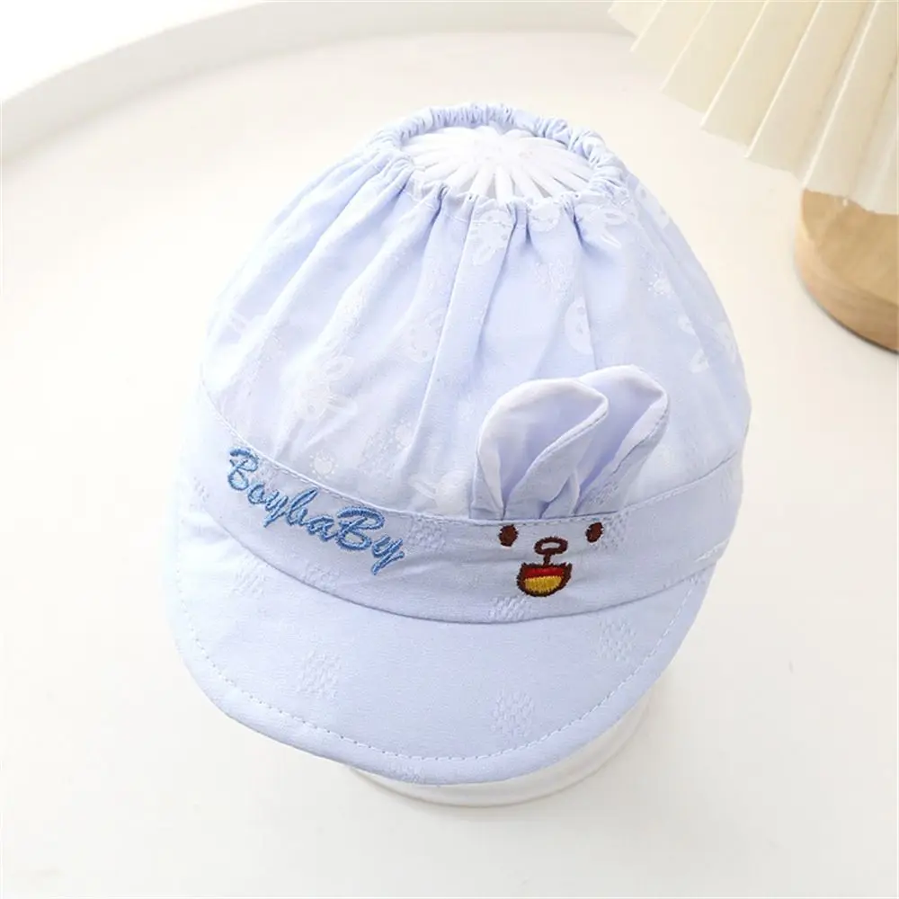 Gorra de béisbol informal con protección UV para bebé, gorro fino y transpirable con dibujos animados, de algodón suave, para exteriores