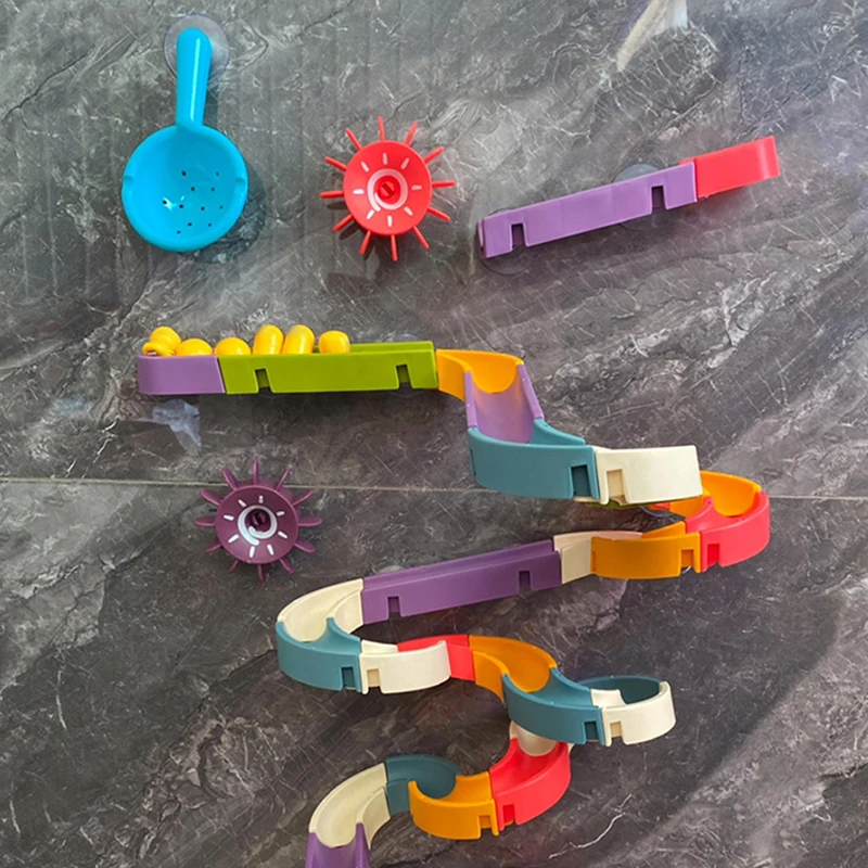 Jouets de bain pour bébé, piste coulissante assemblée, jouets de canard, roulement coulissant, Puzzle, piste d'eau, jouet pour enfants, jouet d'apprentissage précoce