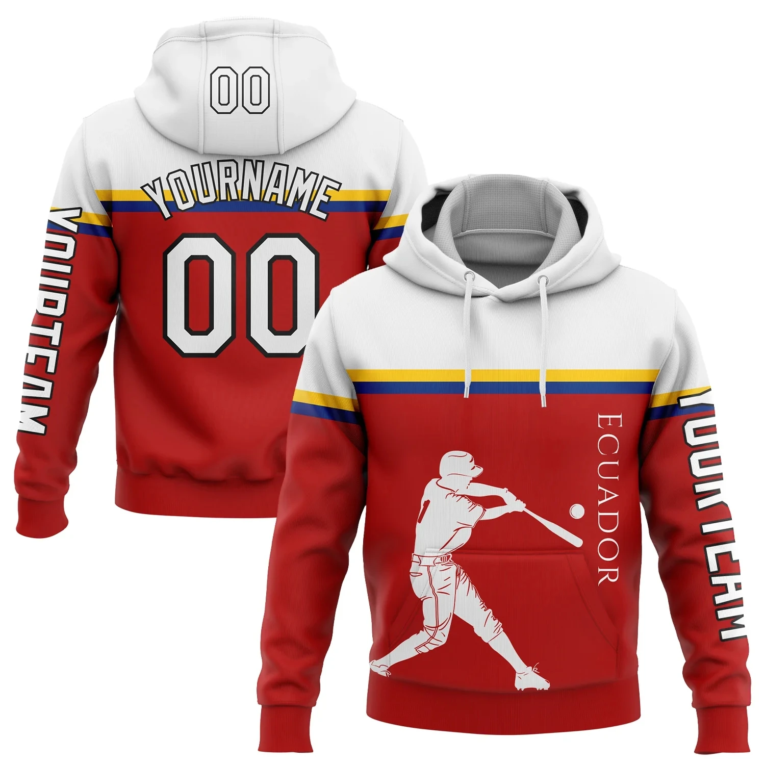 Custom Country Flag Colombia Colombian Flag Sports Pullover Sweatshirt Hoodie Pullover Sweatshirt Hoodie 3D Printed Tops
