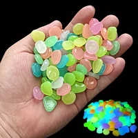 100pcs Glowing Garden Stones Resin Luminous Rocks for Pathways, Courtyards Flower Pots Nighttime Ambiance Glowing Garden Decor 4