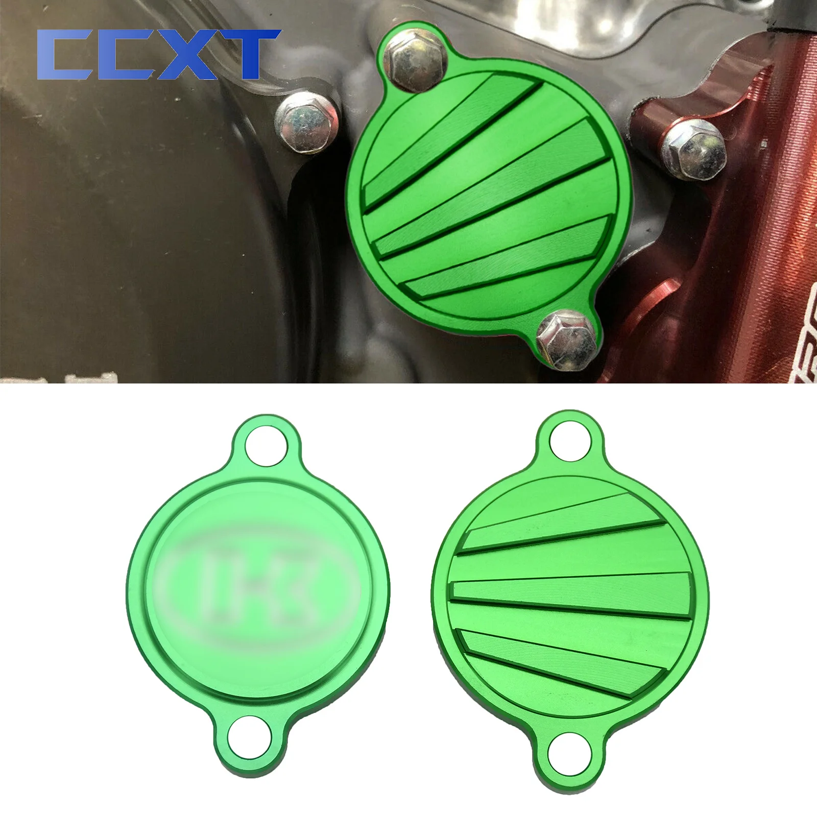 

CNC Aluminum Billet Oil Filter Cover Cap For Kawasaki KX250F KX450F KX 250F 450F 2005-2018 Motorcycle Dirt Bike Universal Parts