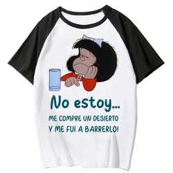 Mafalda t-shirts women summer designer funny t shirt female manga anime comic clothing
