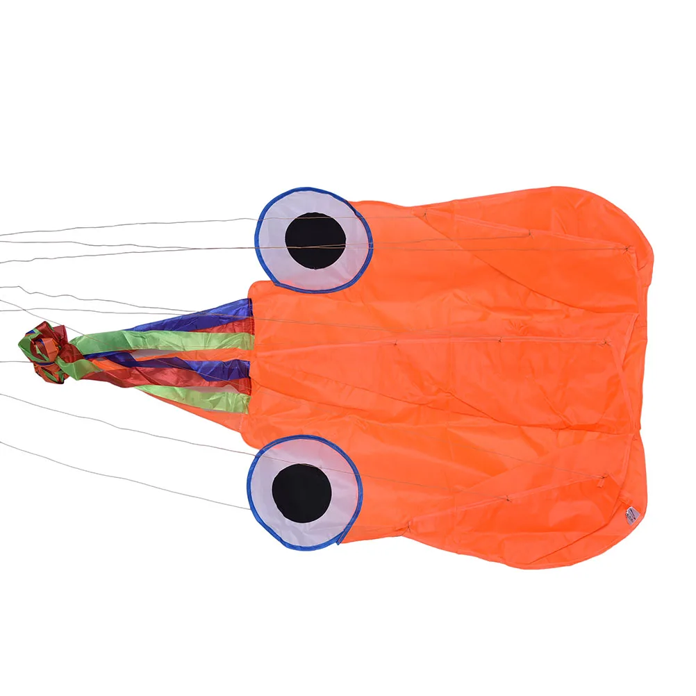 Cometa voladora de línea única de 4m para acrobacias, pulpo rojo, potencia, deporte, juguete al aire libre