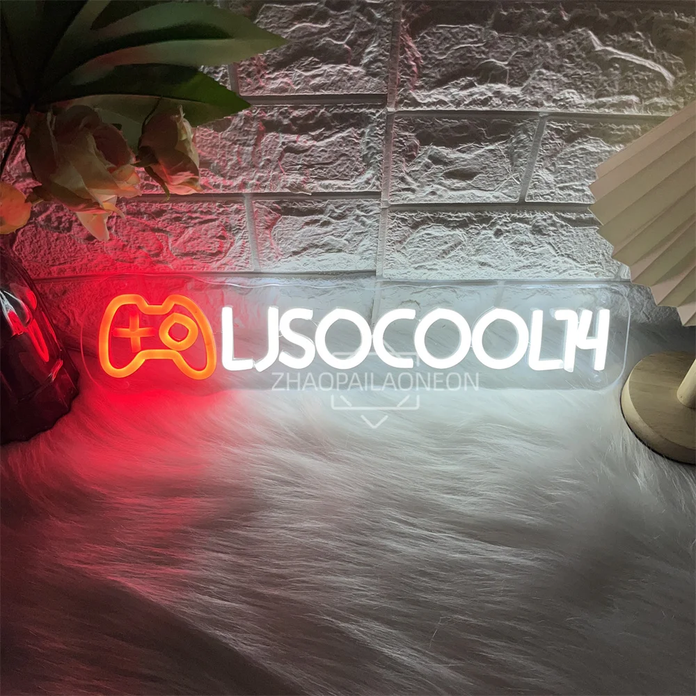 Custom Gamer Neon Sign Game Room Wall Decor Personalized Game LED Neon Light Signs Party Concert Hall Bedroom Decoration Lights