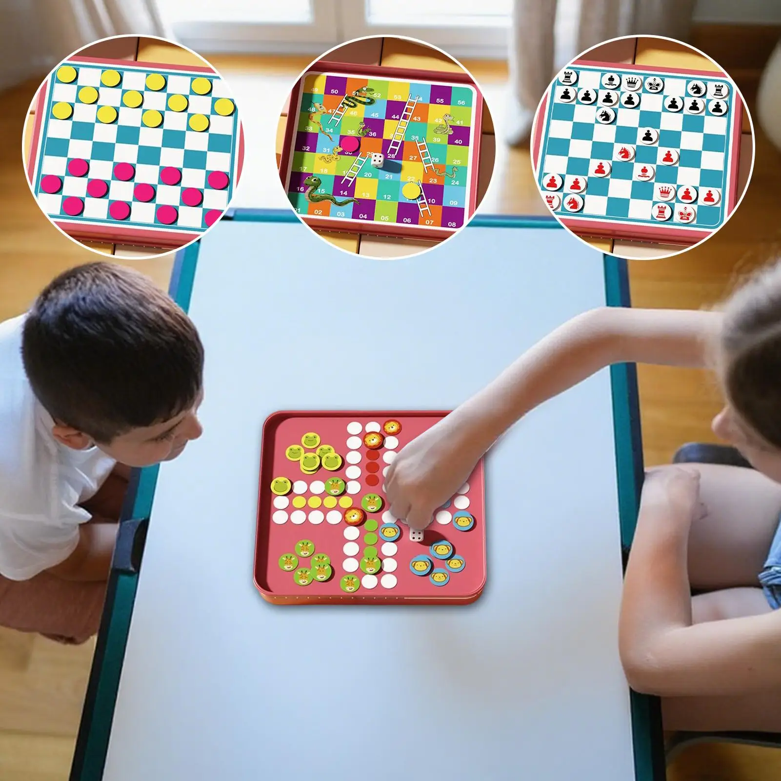 Number Learning Checkers Board Game Educational Strategy Toy for Classroom Home School Entertainment Activity for Children