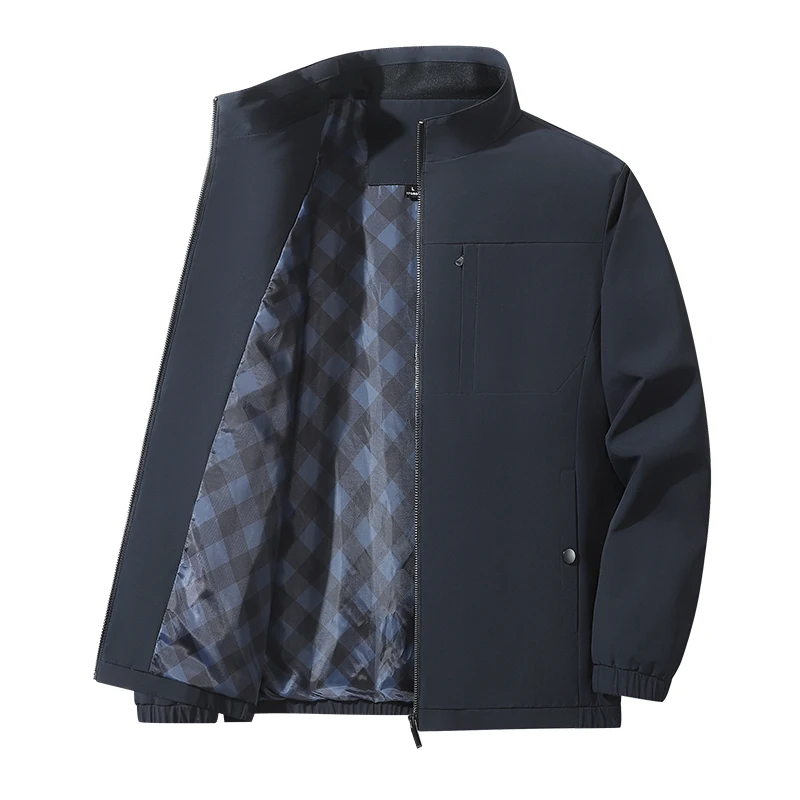 

Новинка весна-осень модная повседневная куртка однотонная приталенная куртка-пилот с длинными рукавами тонкая деловая мужская одежда