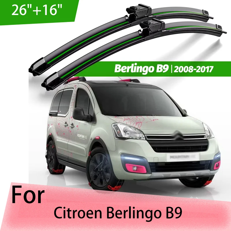 

Передние щетки стеклоочистителя для Citroen Berlingo B9 2008-2017 щетки для лобового стекла 26 "+ 16" аксессуары