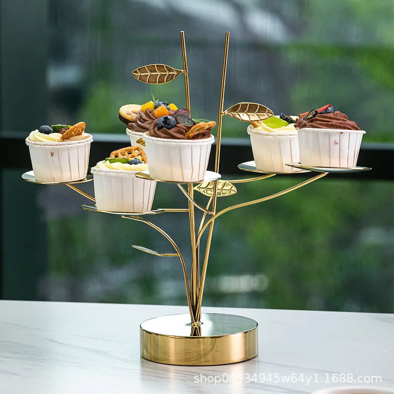 European three-layer afternoon tea snack plate cake rack dessert table ornament display rack tea break  fruit plate shelf