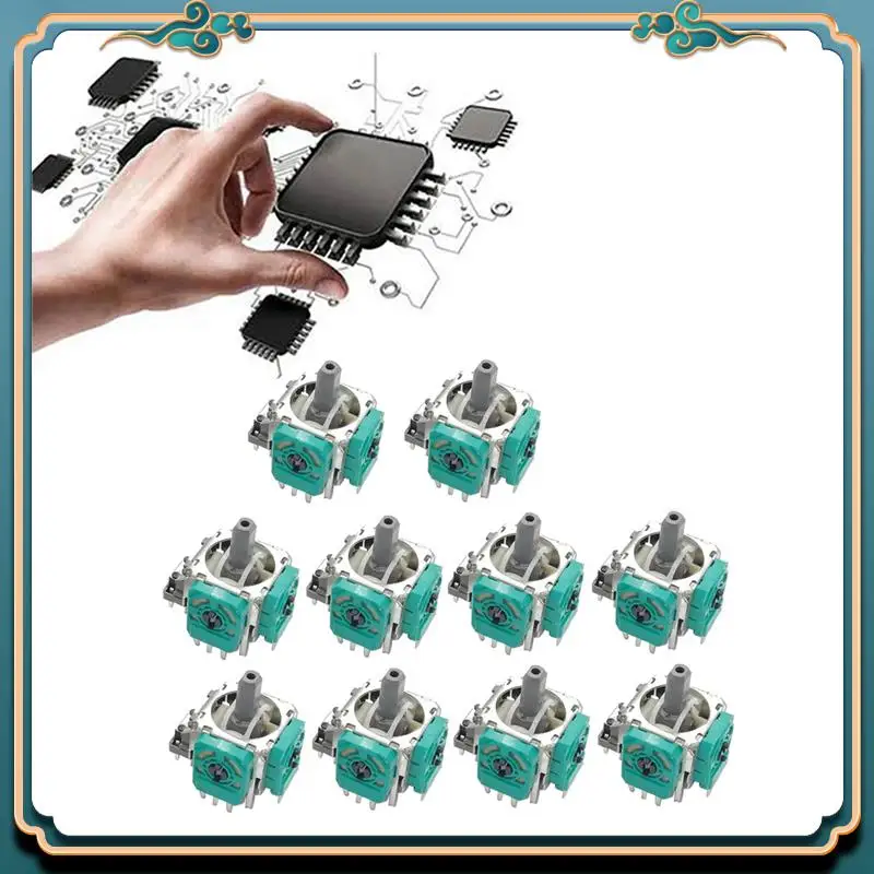 (ใหม่)-10PCS 3D Analog จอยสติ๊กสําหรับ SWITCH Pro Game Controller จอยสติ๊ก Grips Sticks Potentiometer อะไหล่ซ่อม
