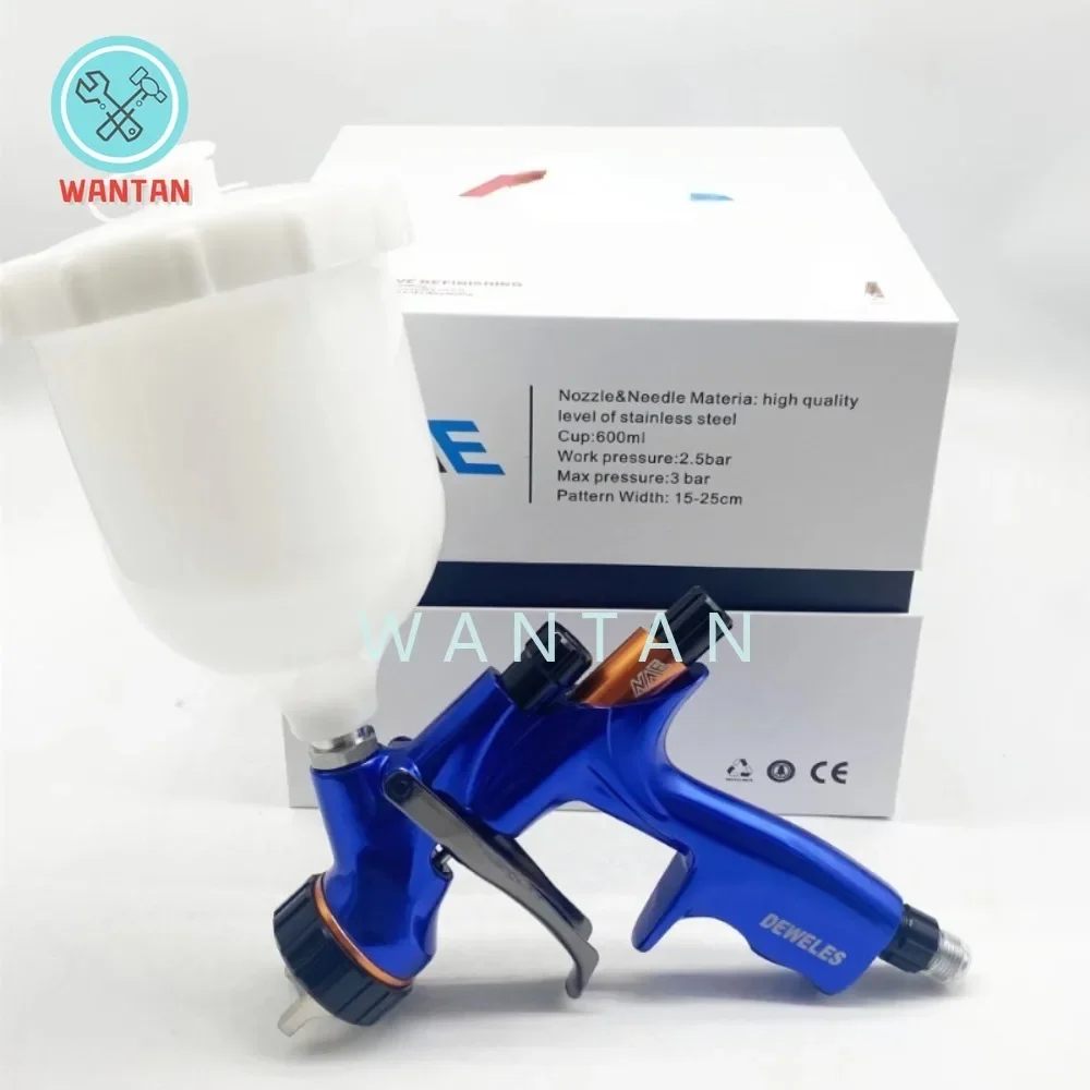 Air Spray Gun Pro Lite NVE Top Spray Gun Blue 1.3mm Stainless Steel Nozzle for Car Spray Paint Water-based Paint Varnish