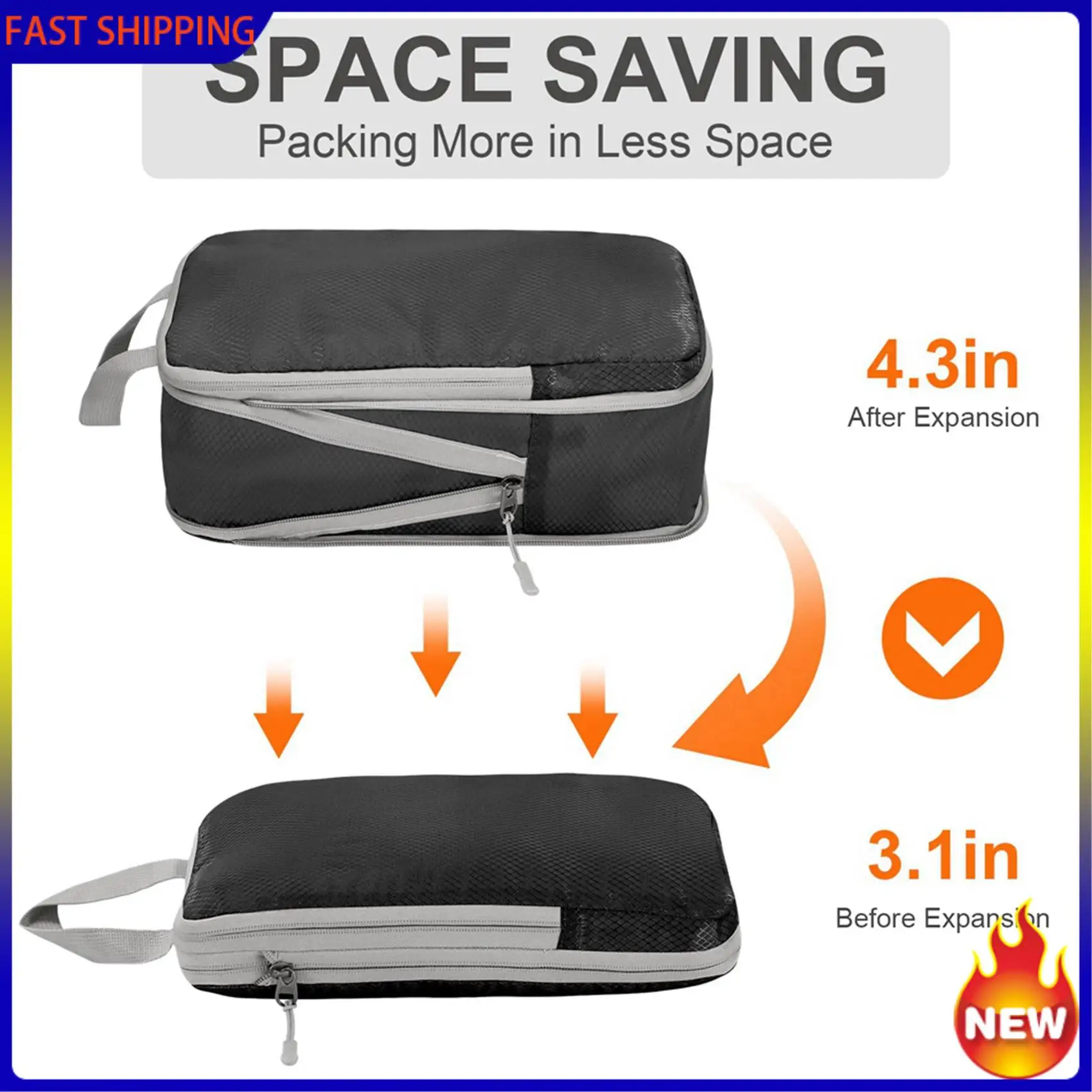 Hot Trend-Compression Packing-Cubes,8 Set Ultralight Packing-Cubes For Carry On Suitcase,Travel Packing For Suitcase Organizer B