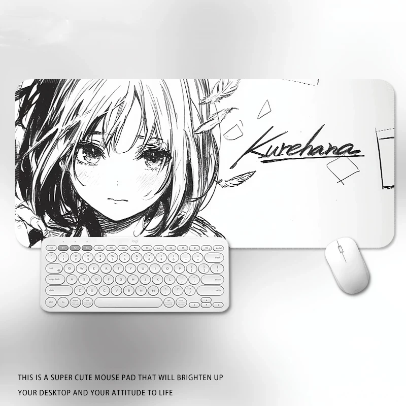 

Модный милый аниме-коврик для мыши из искусственной кожи, коврик для игровой мыши для ПК, нескользящий коврик для клавиатуры, настольный коврик