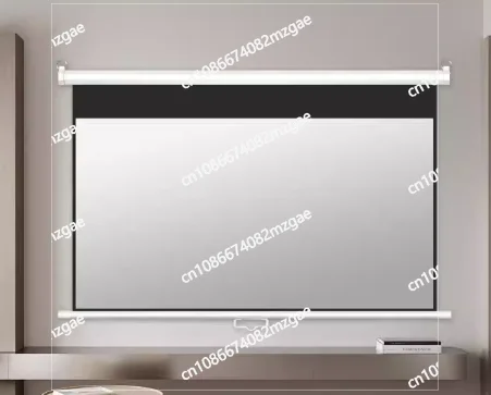 Electric Drop Down Projector Screen 72 84 100 120 inch Motorized Projection Screen 4:3 16:9