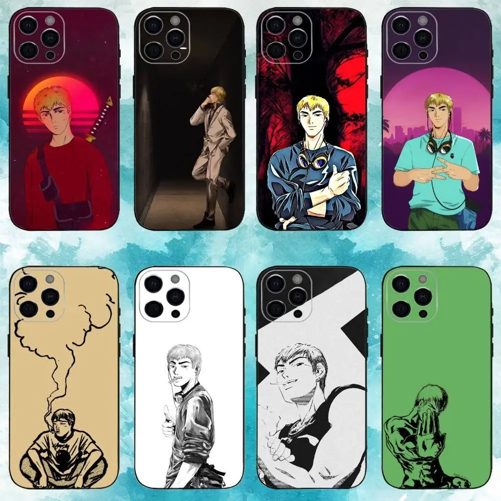 

G-GTO-Onizuka Animation Teacher Phone Case For iPhone17,16,15,14,13,12,11 Plus,Pro Max Soft Black Cover