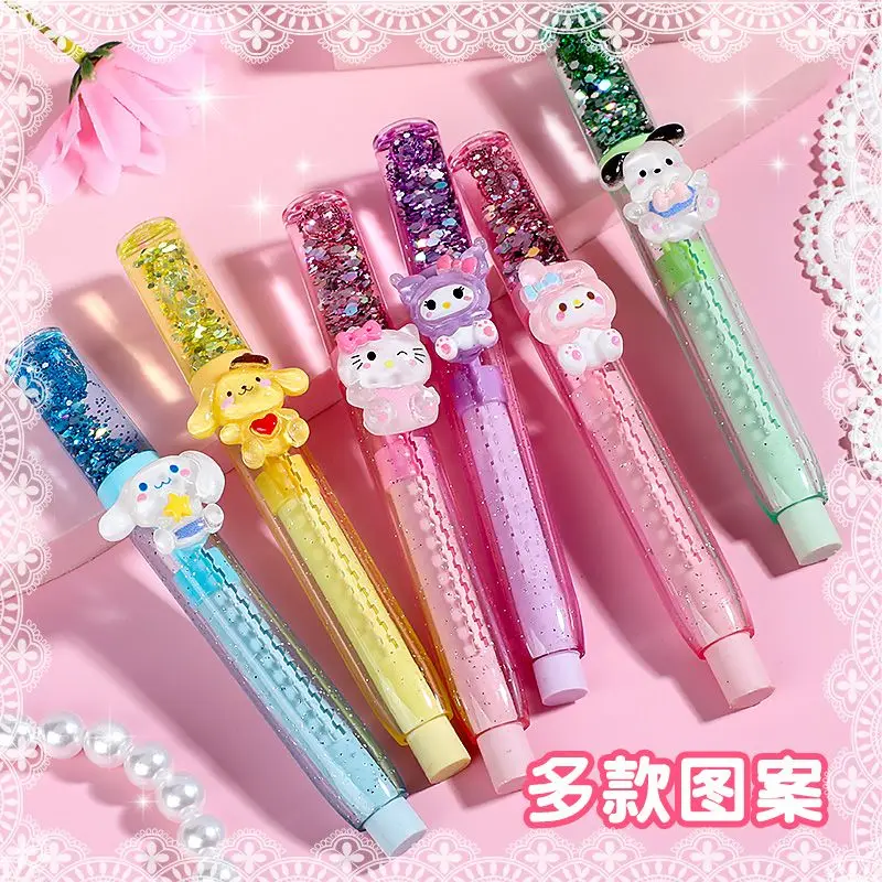 Hello Kitty Kuromi My Melody Pochacco Niedlicher Treibsand-Push-Pull-Radiergummi, einziehbarer kleiner Student, Kawaii-Zeichnungsradiergummi, Geschenk