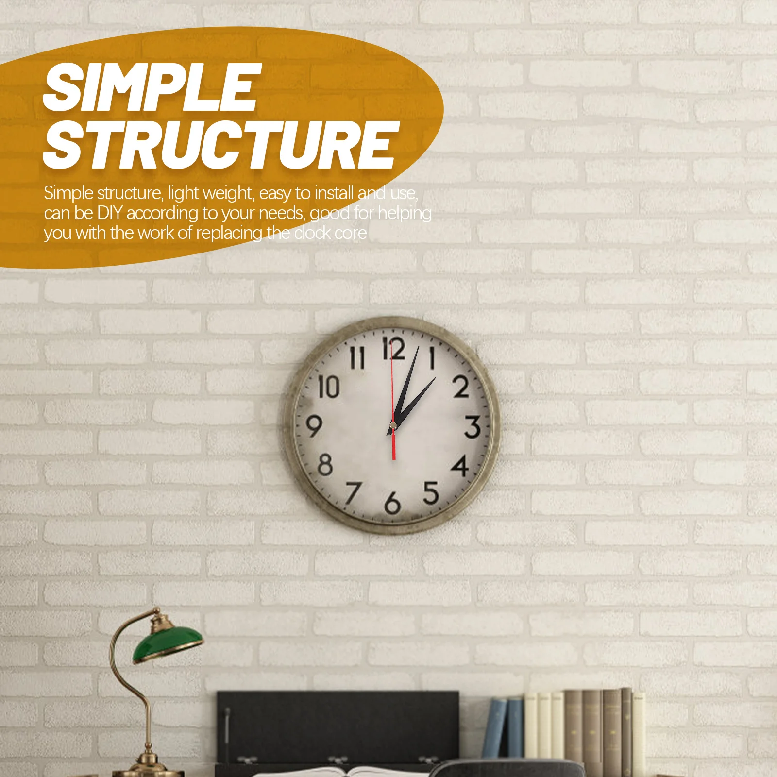 

1 set 1 Set Diy Movement Kit Wall Mechanism Replacement Mute Motor For Craft Rimless Clock Repair Parts Clock Accessories