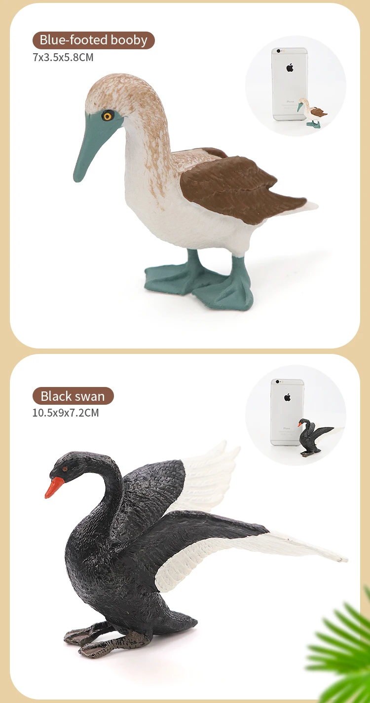 Miniatur-Klassiker-Vogel-Tier-Actionfiguren-Set – Flamingos, Papagei, Meer, Mew, Pfau, Eule, Strauß, pädagogisches Spielzeugmodell für Kinder – Detail 8